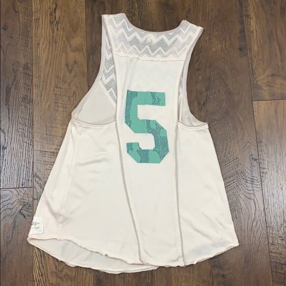 Free People Bleachers Graphic Tank in Ivory - Picture 5 of 5